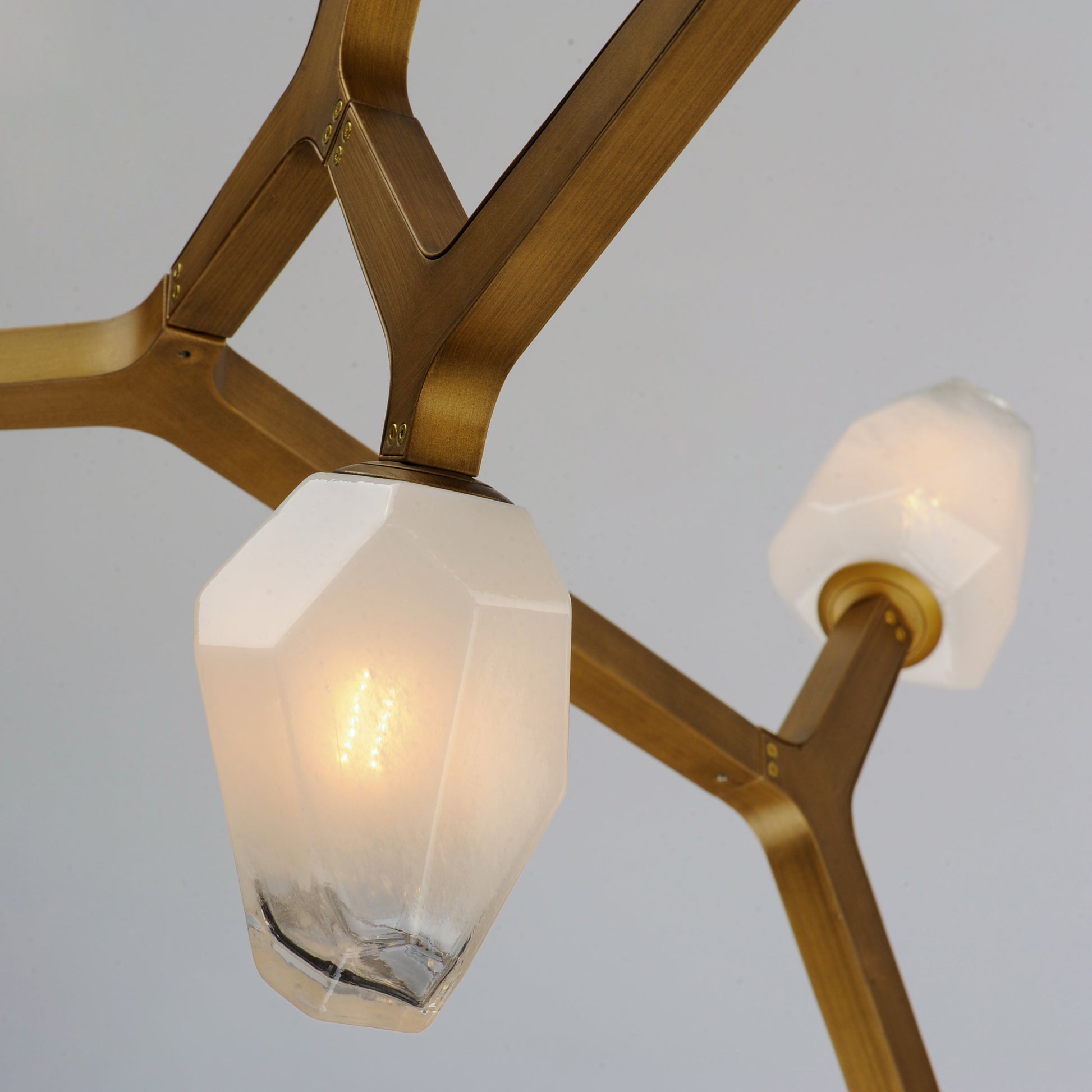 Blossom 5-Light LED Pendant Natural Aged Brass by ET2