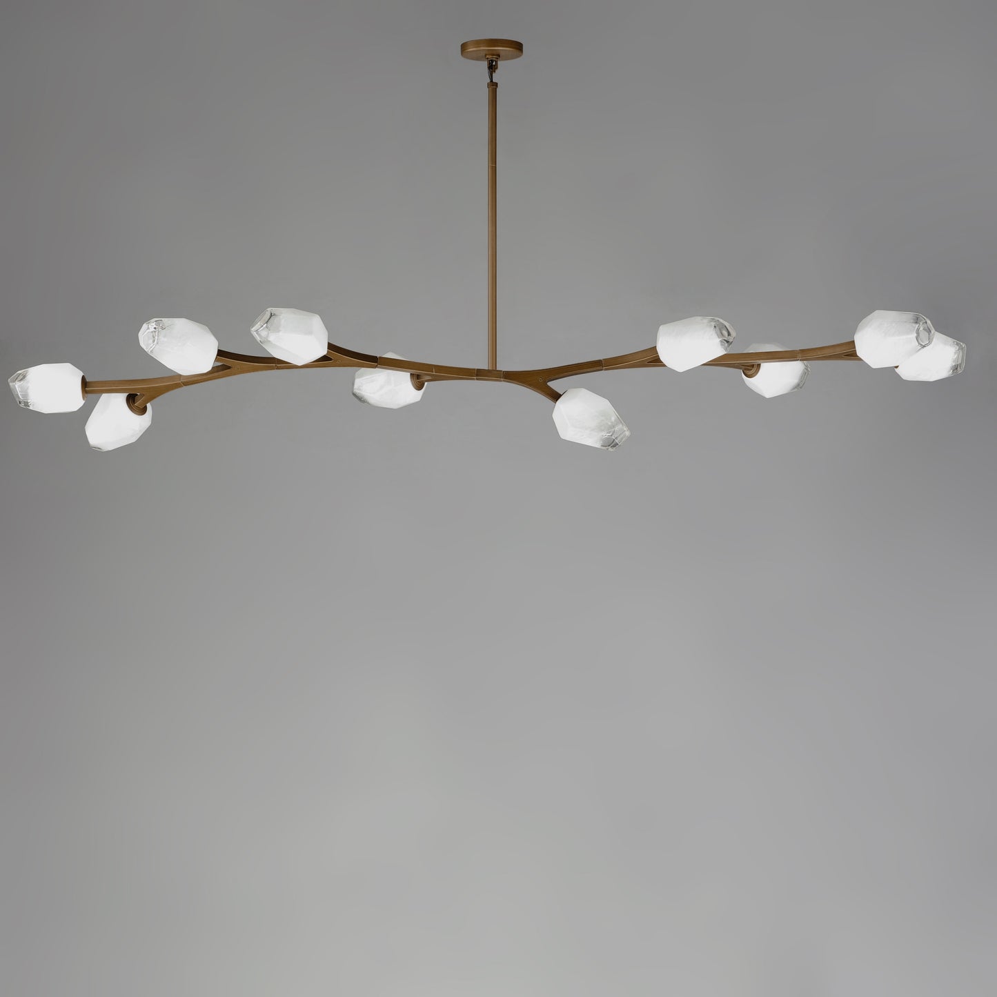 Blossom 10-Light LED Pendant Natural Aged Brass by ET2