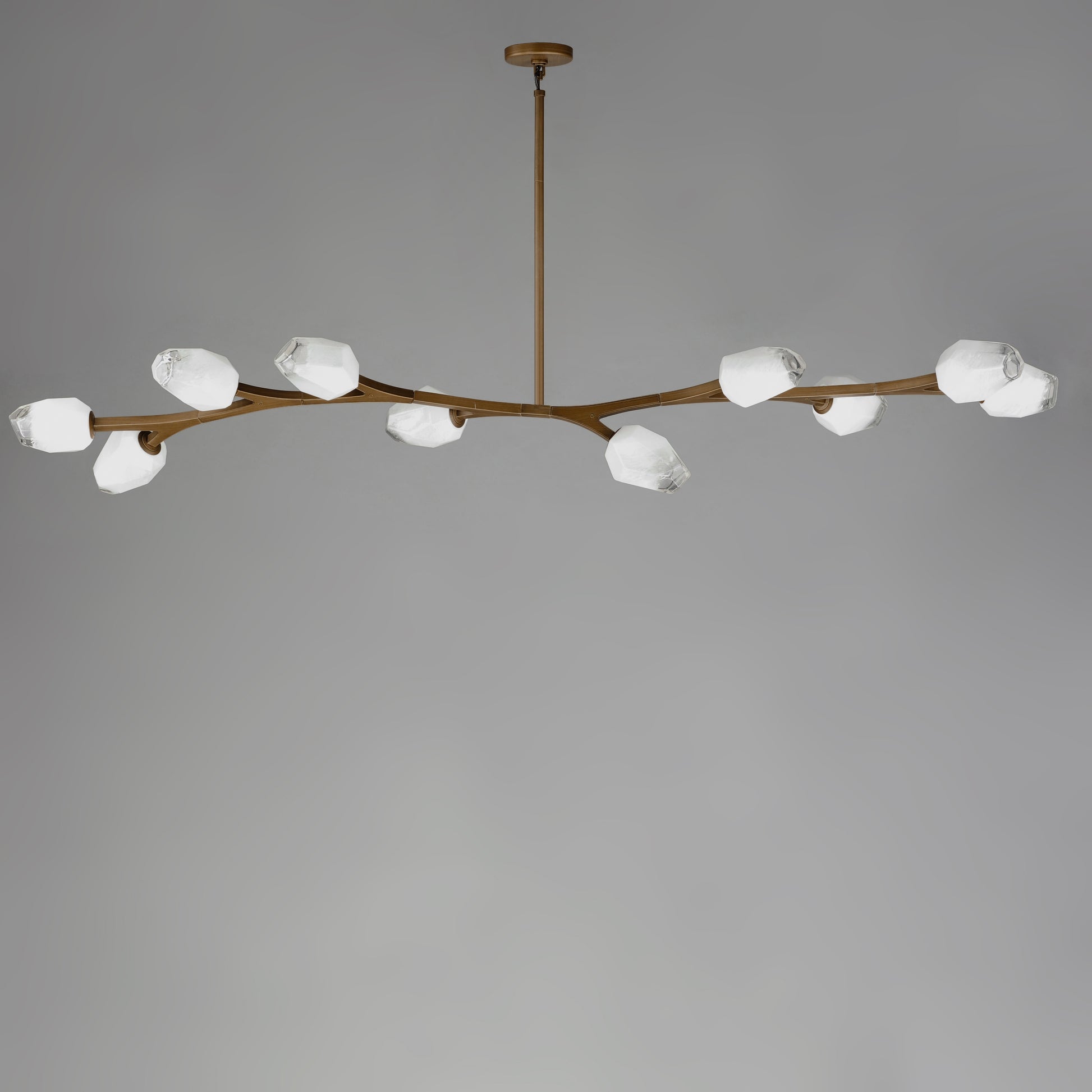 Blossom 10-Light LED Pendant Natural Aged Brass by ET2