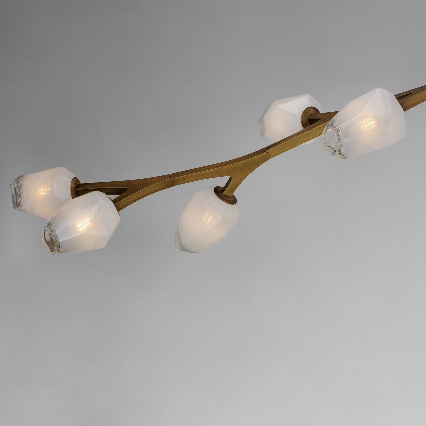 Blossom 10-Light LED Pendant Natural Aged Brass by ET2