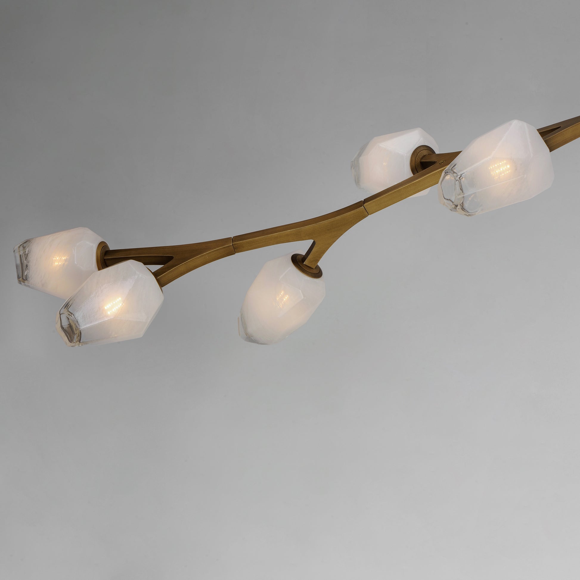 Blossom 10-Light LED Pendant Natural Aged Brass by ET2