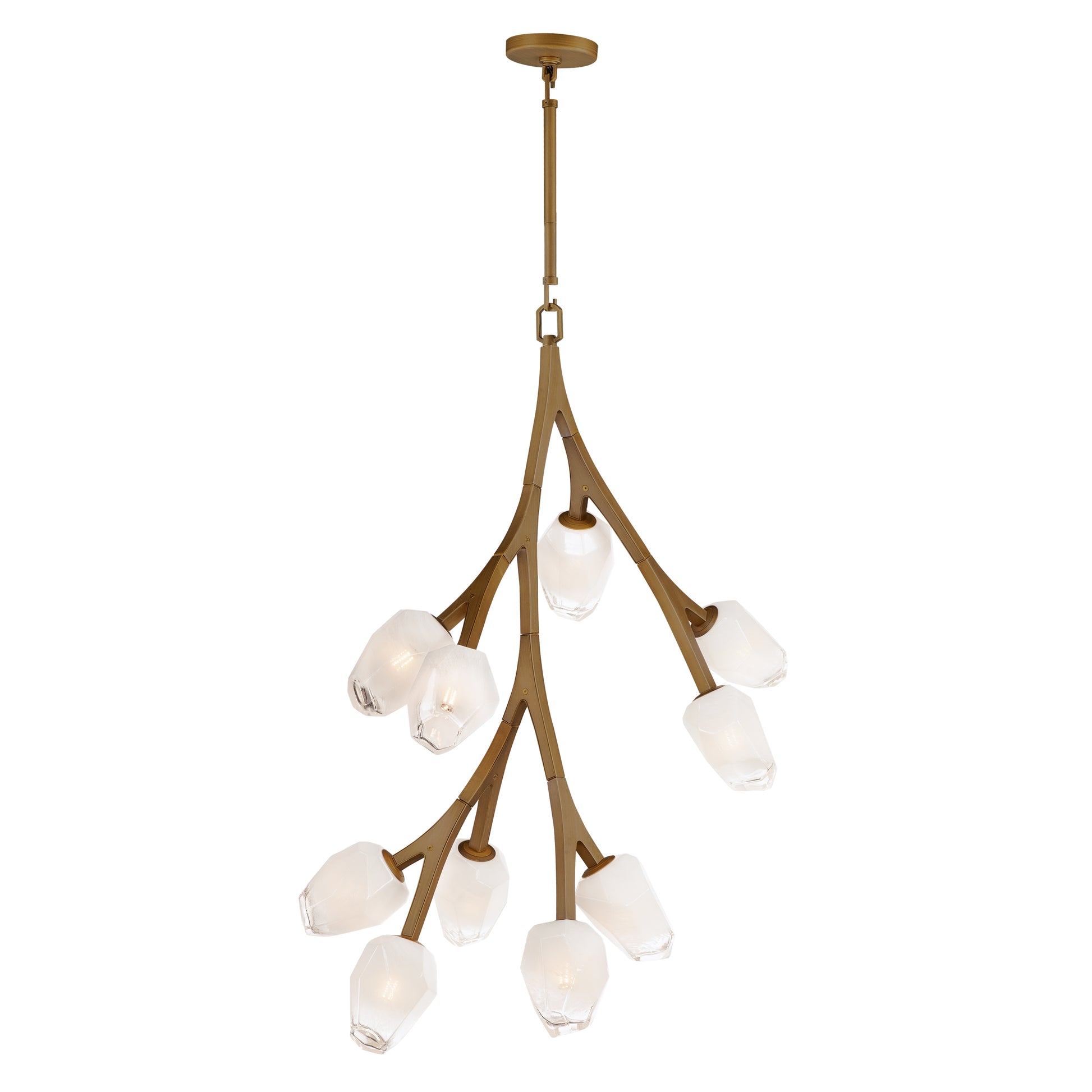 Blossom 10-Light LED Pendant Natural Aged Brass by ET2