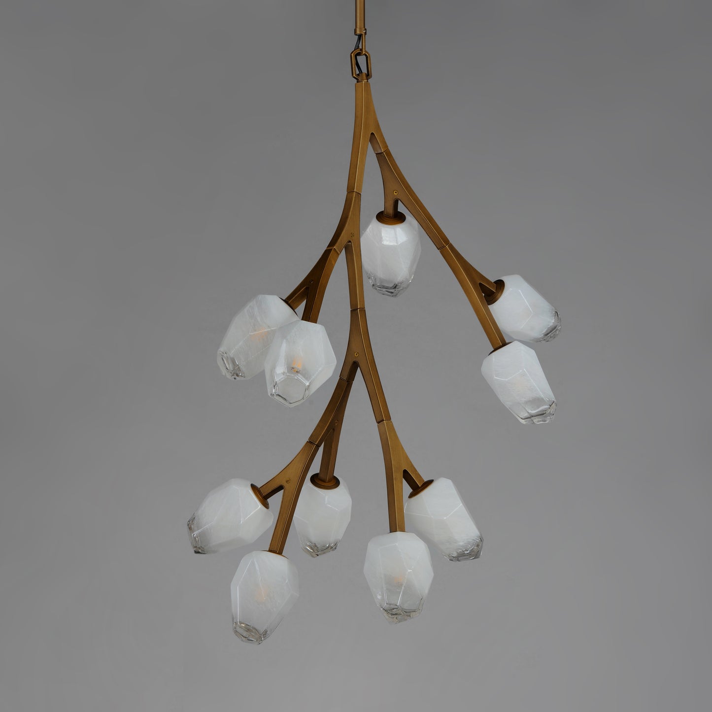 Blossom 10-Light LED Pendant Natural Aged Brass by ET2