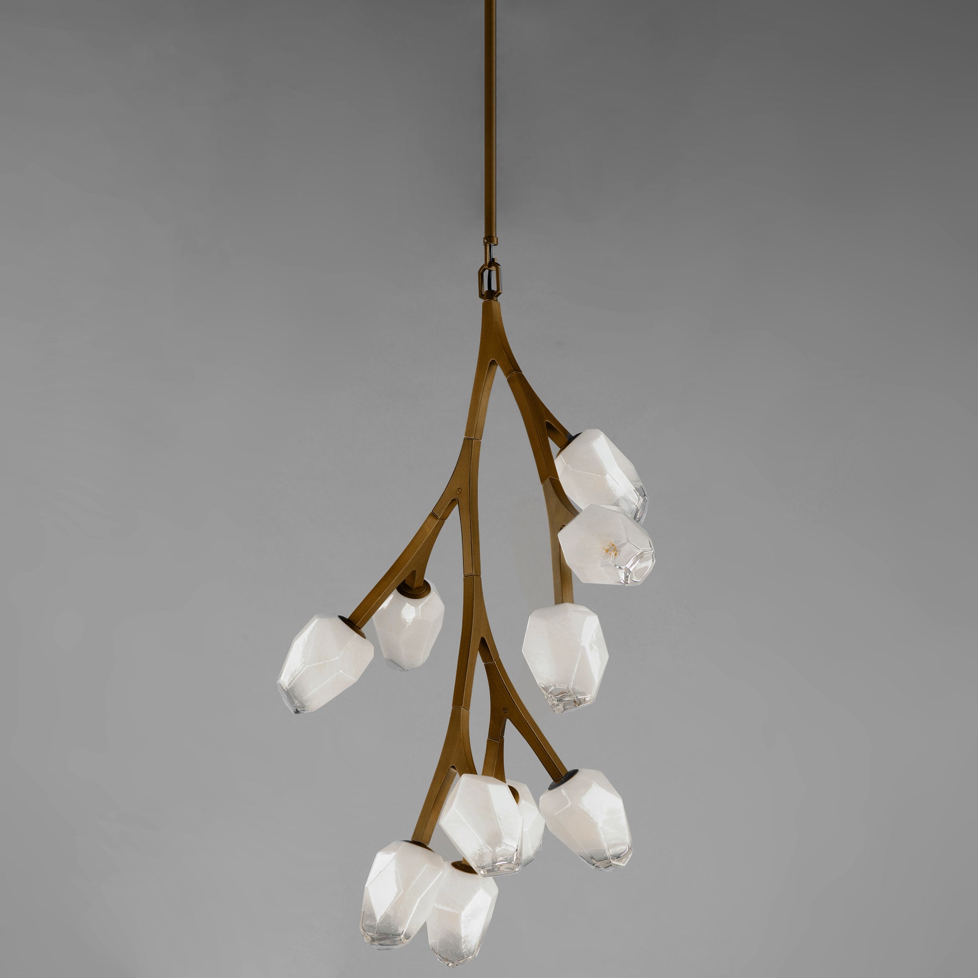 Blossom 10-Light LED Pendant Natural Aged Brass by ET2