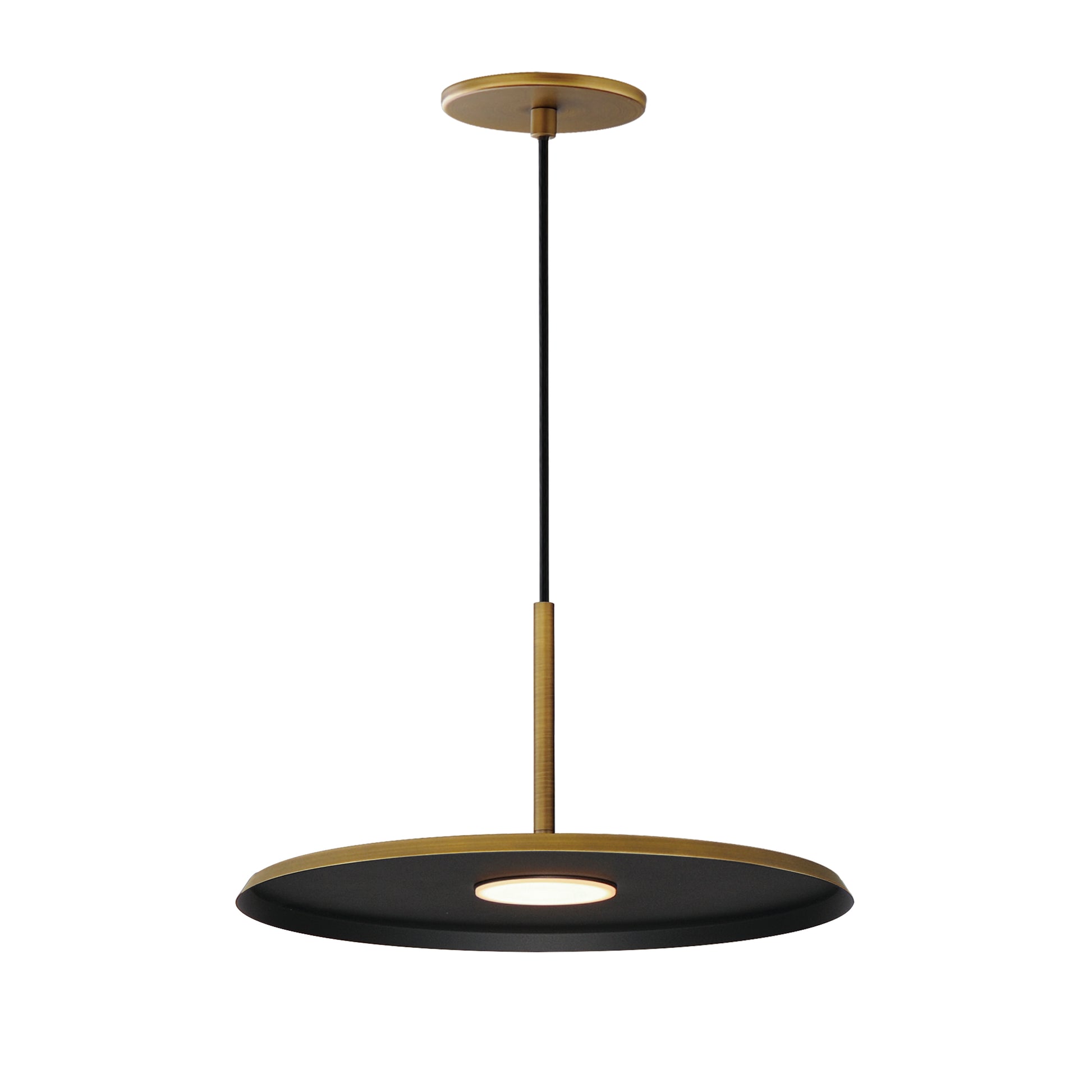 Berliner 14" LED Pendant Antique Brass by ET2