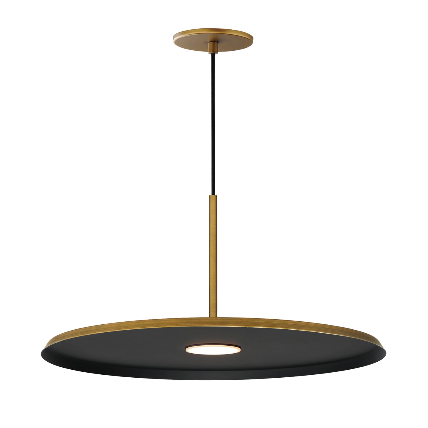 Berliner 20" LED Pendant Antique Brass by ET2