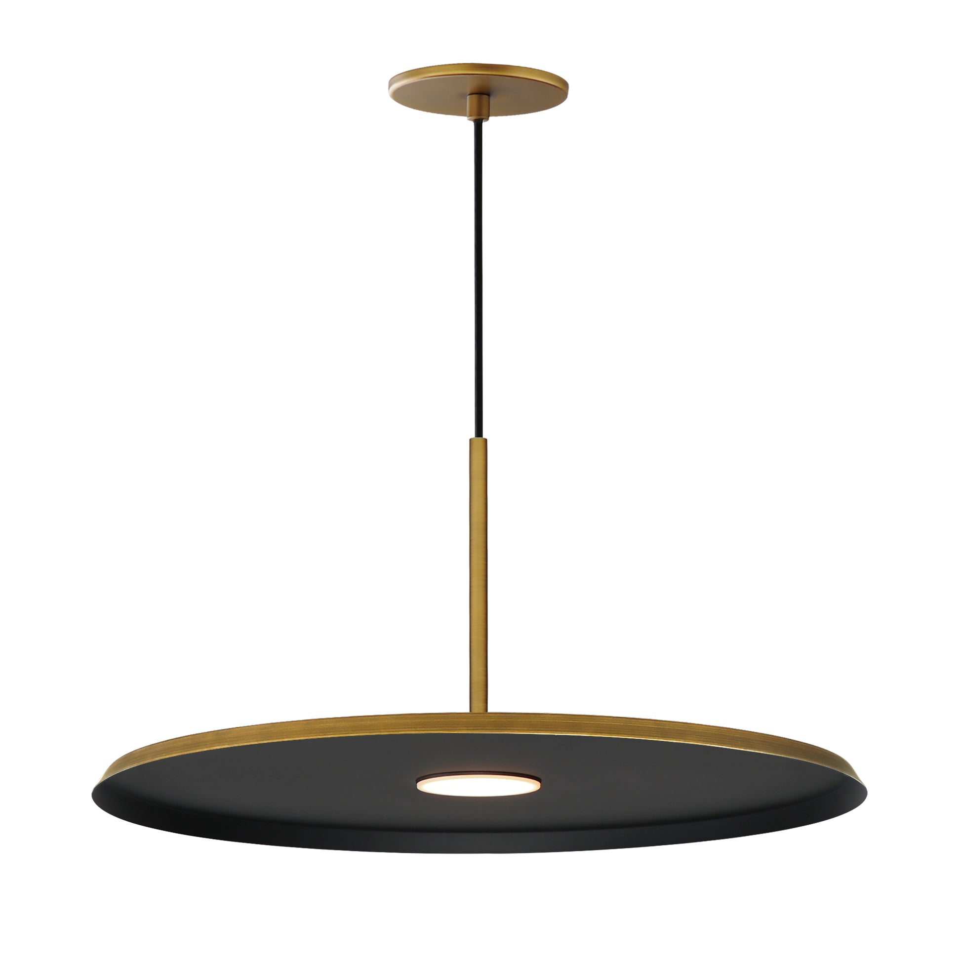 Berliner 20" LED Pendant Antique Brass by ET2