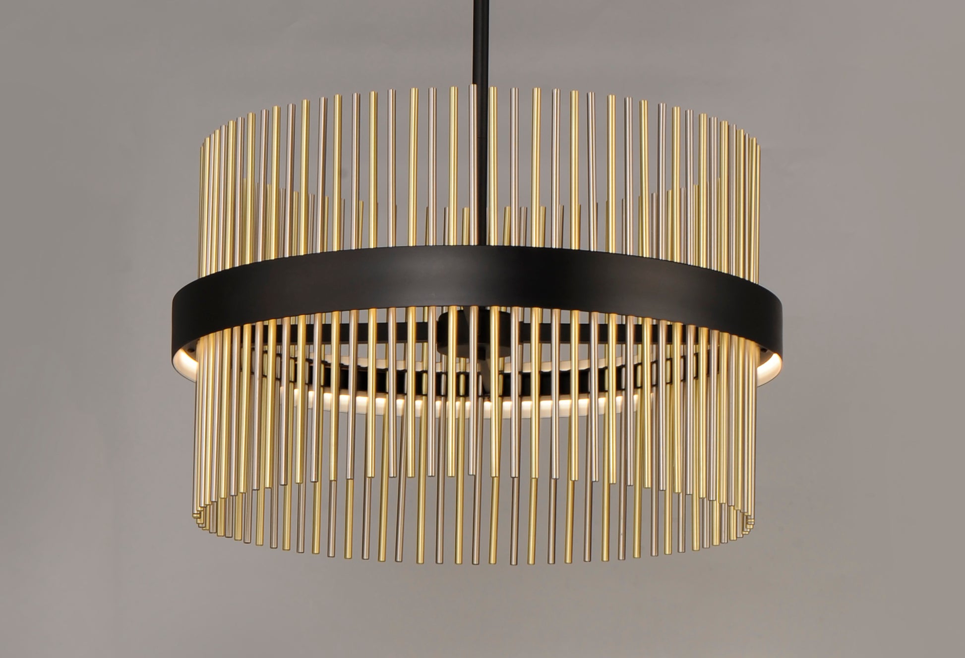 Chimes 24" LED Pendant WiZ Black/Satin Nickel/Satin Brass by ET2