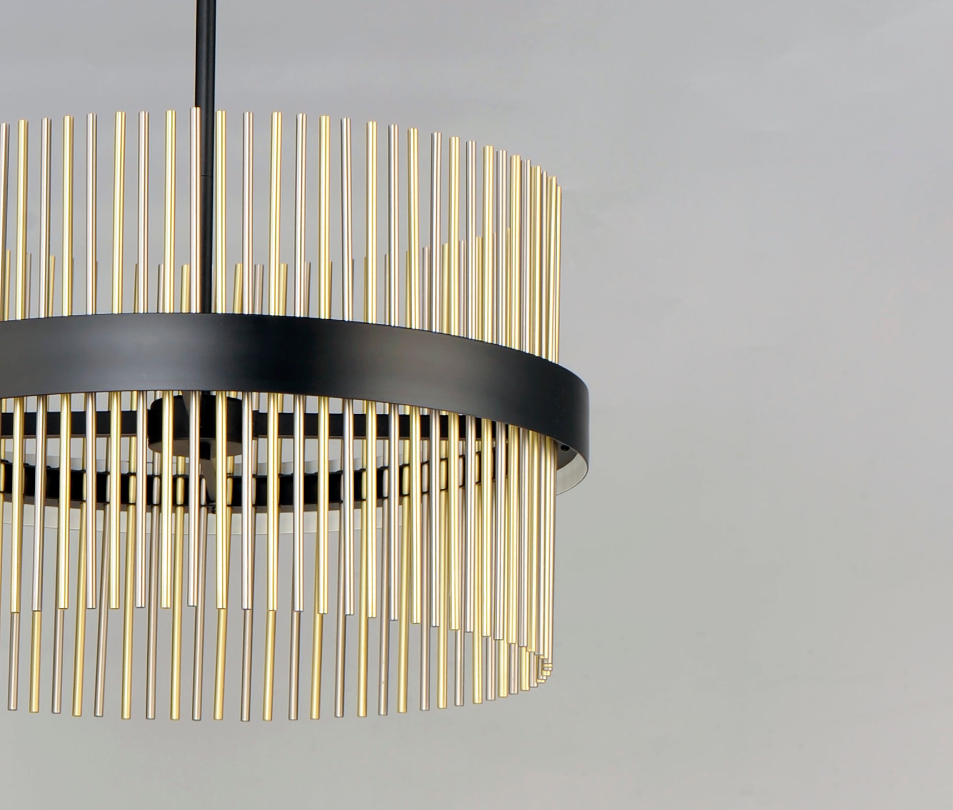 Chimes 24" LED Pendant WiZ Black/Satin Nickel/Satin Brass by ET2