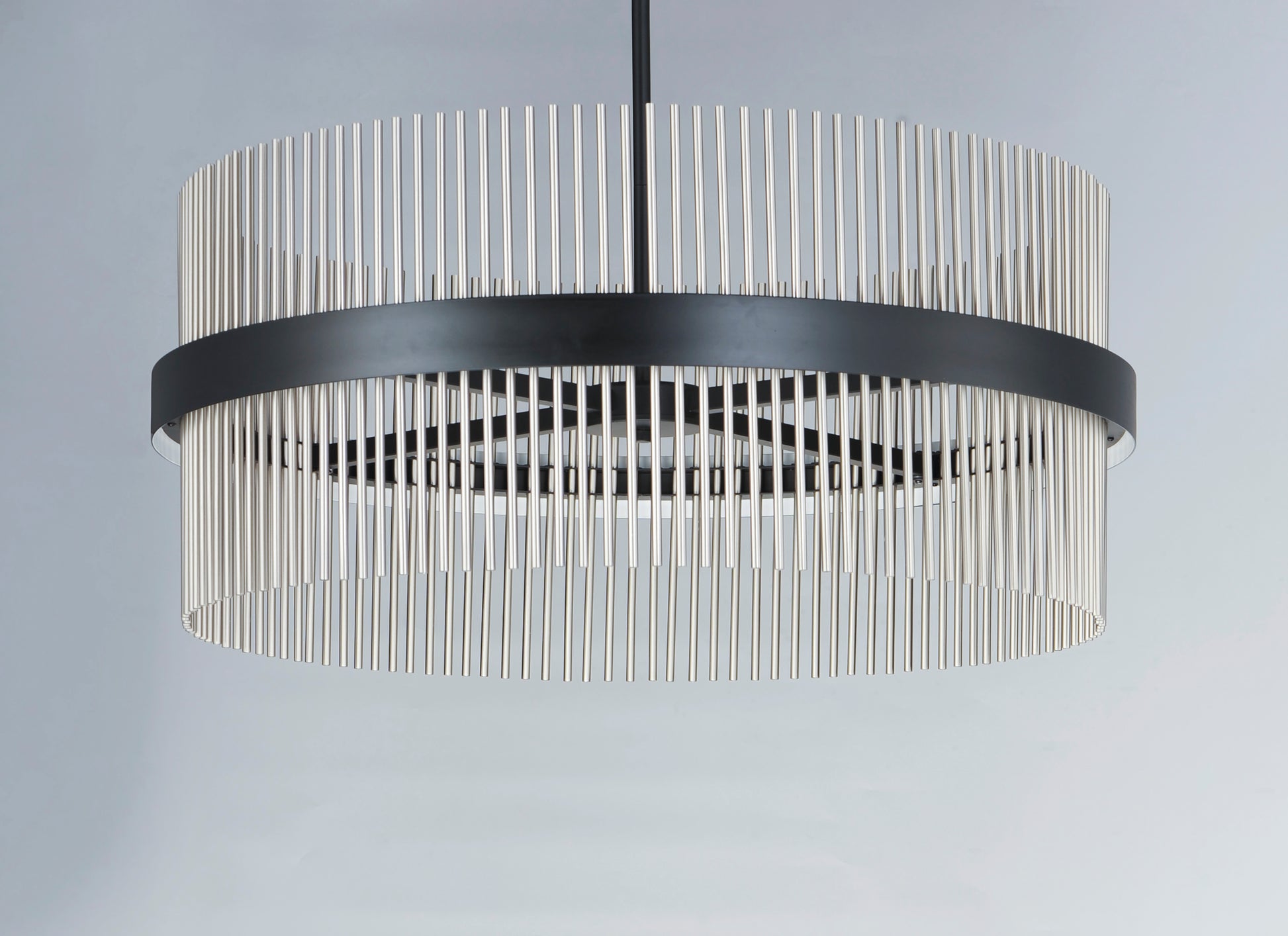 Chimes 34" LED Pendant WiZ Black/Satin Nickel by ET2