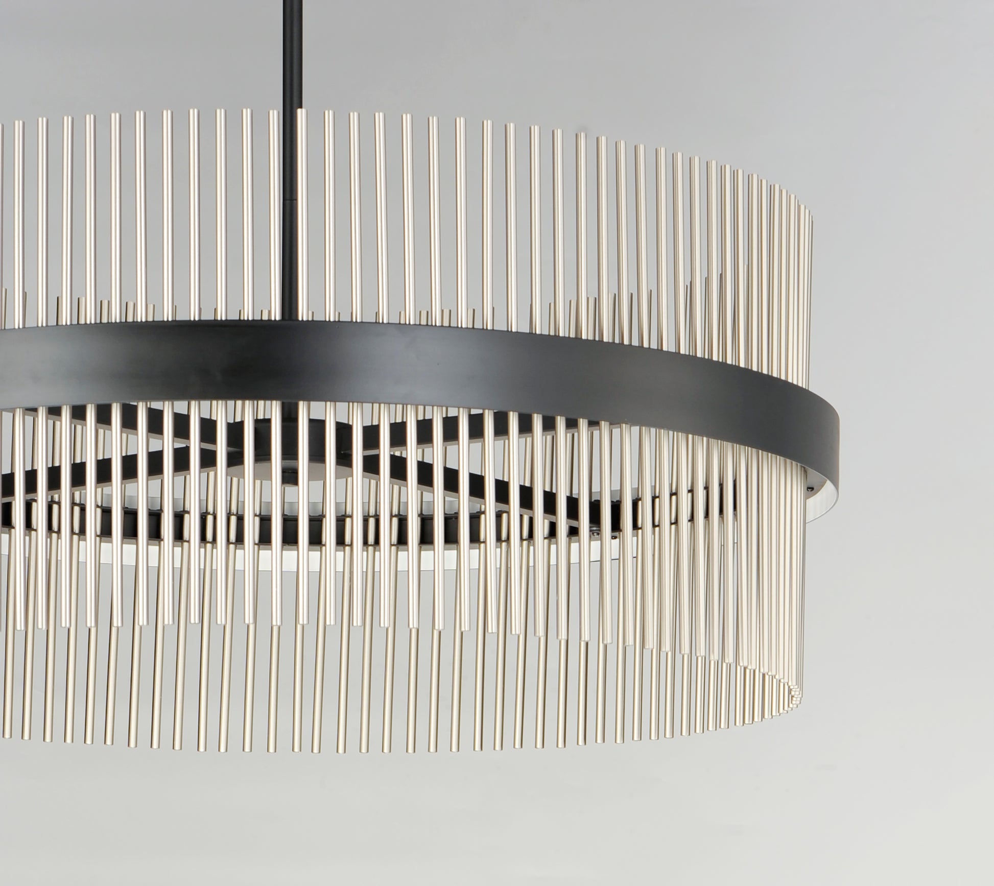 Chimes 34" LED Pendant WiZ Black/Satin Nickel by ET2