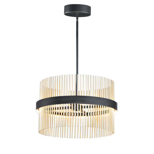 Chimes 5CCT Select 24" Pendant Black/Satin Brass by ET2