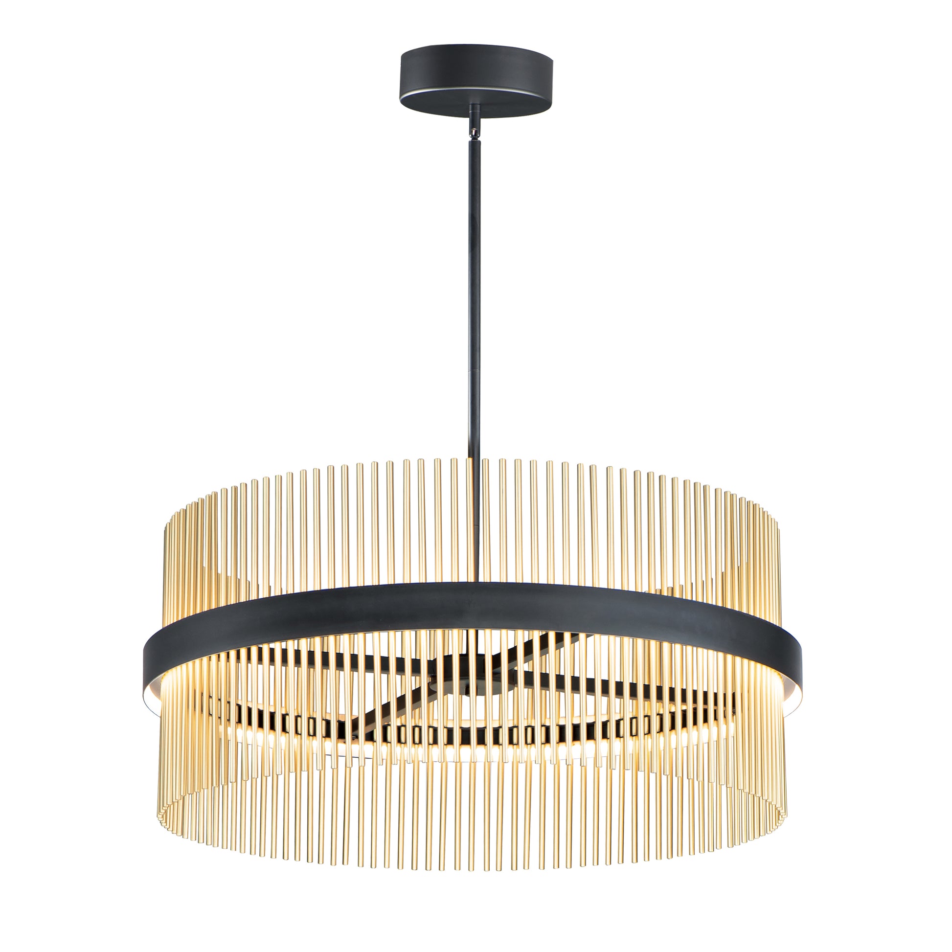 Chimes 5CCT Select 36" Pendant Black/Satin Brass by ET2