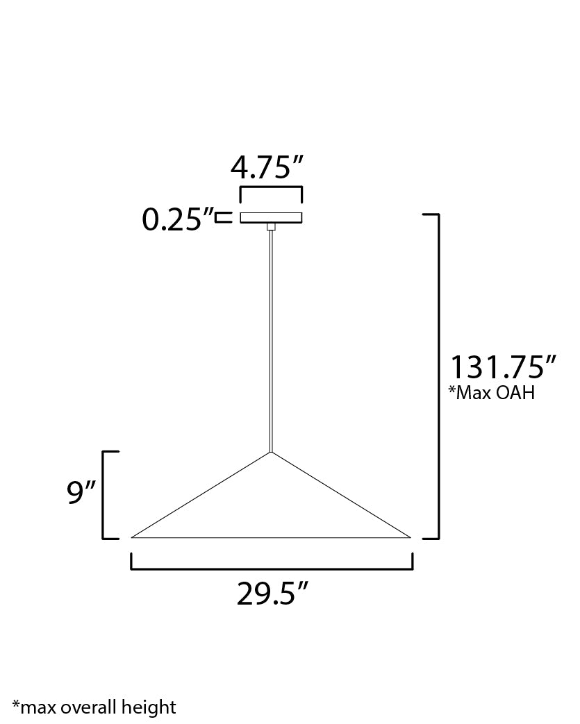 Pitch 30" LED Pendant Black by ET2