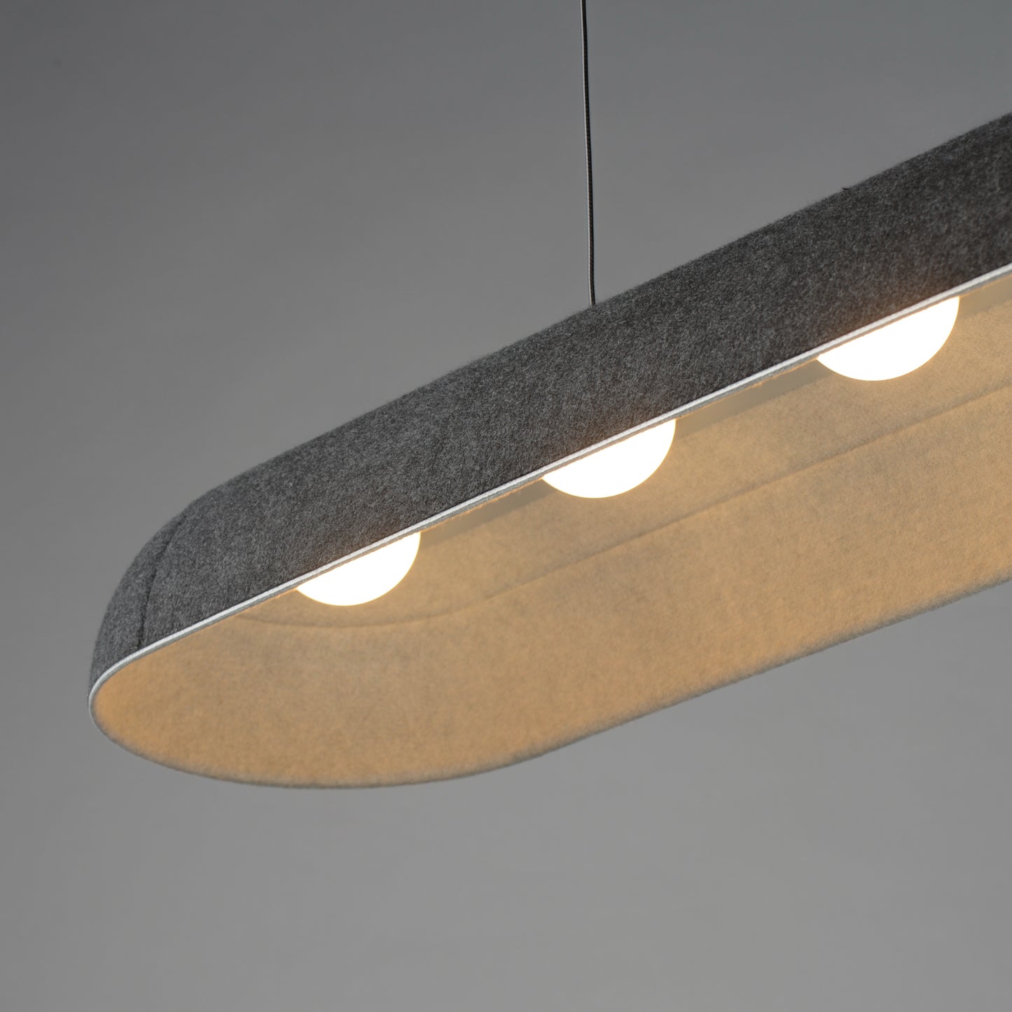 Wimbledon 41" LED Linear Pendant Dark Gray by ET2
