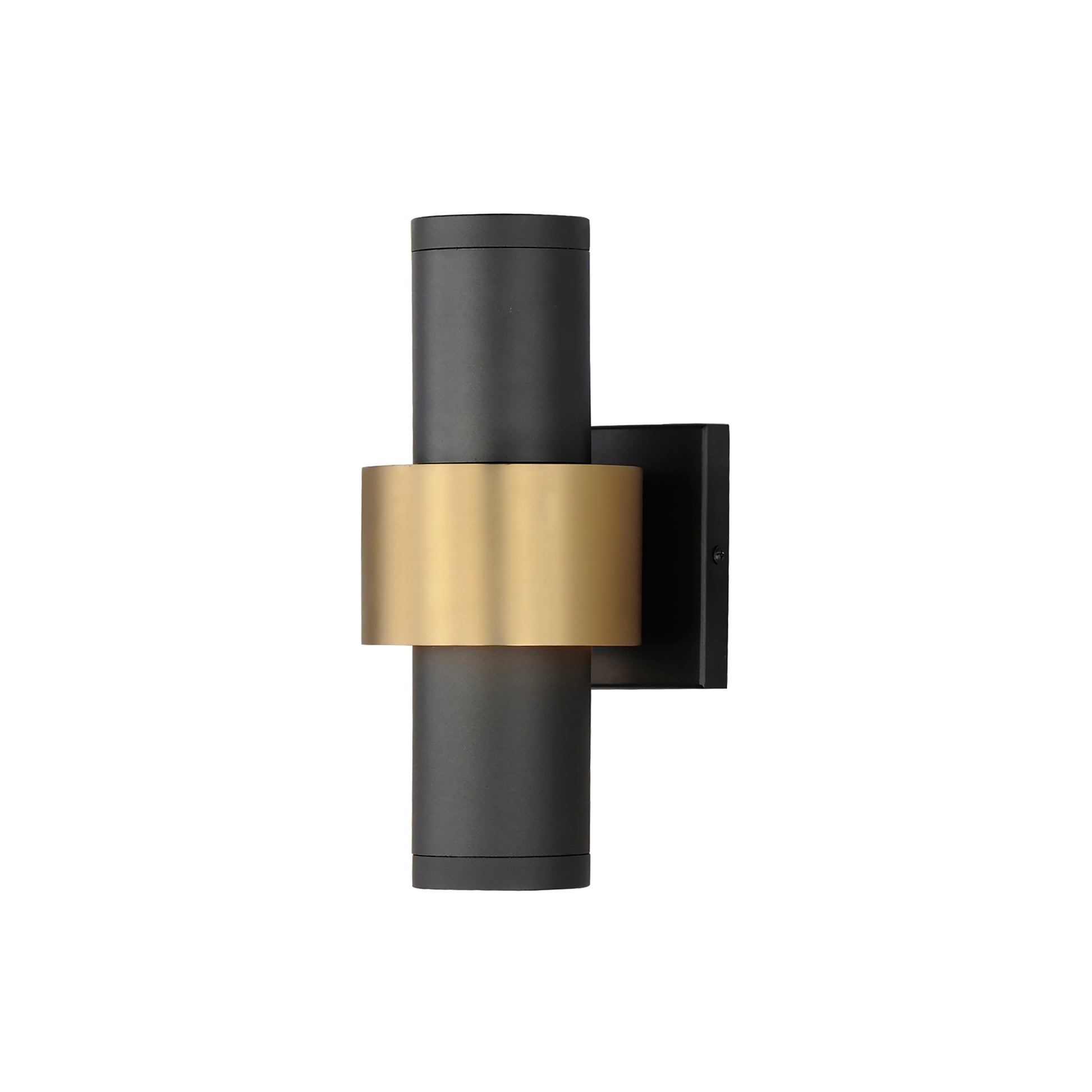 Reveal Medium LED Outdoor Wall Sconce Black/Gold by ET2