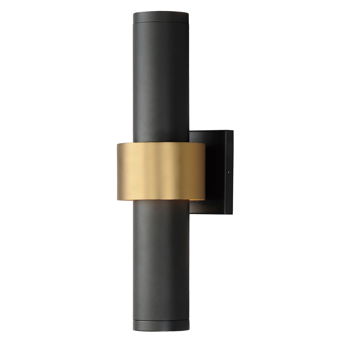 Reveal Large LED Outdoor Wall Sconce Black/Gold by ET2