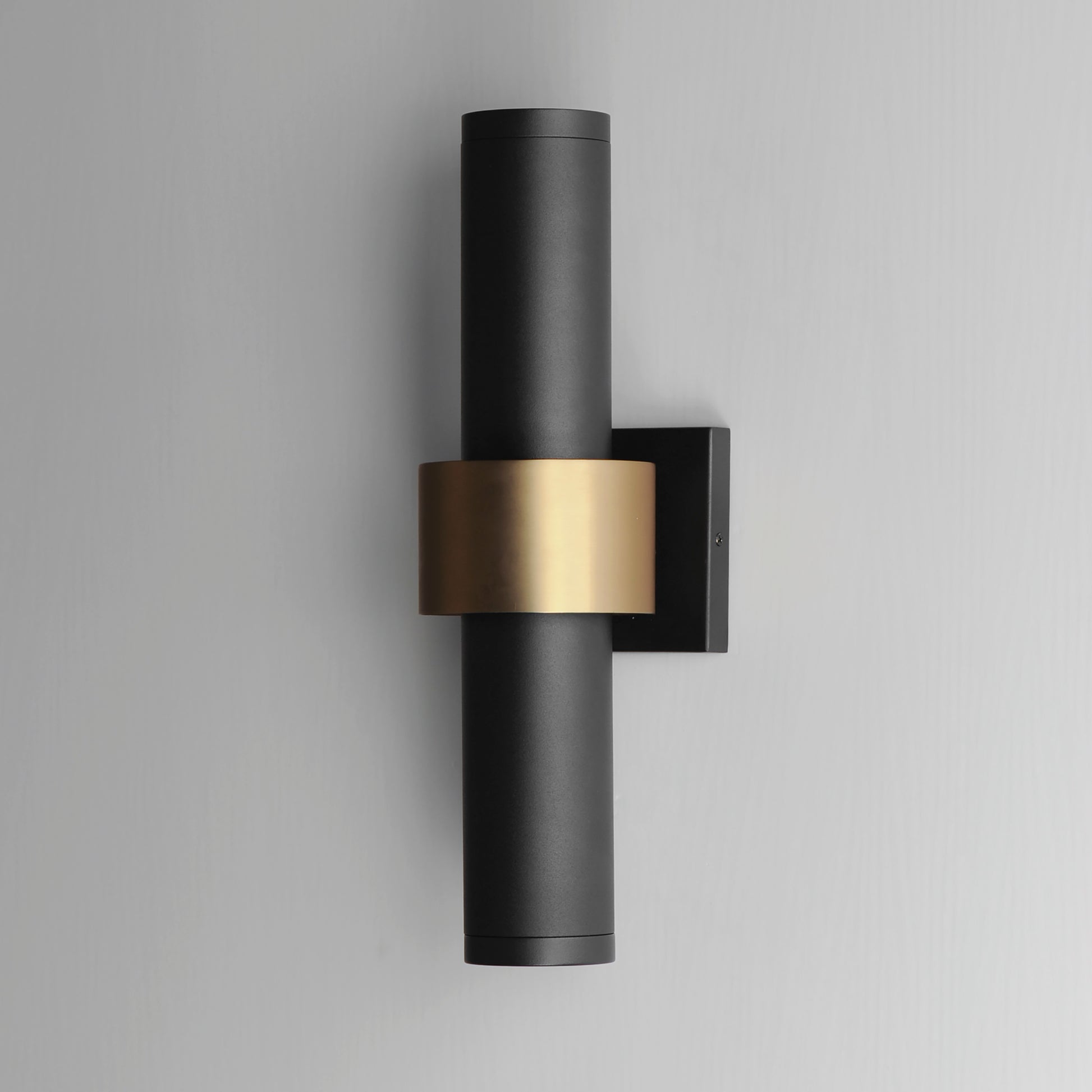 Reveal Large LED Outdoor Wall Sconce Black/Gold by ET2
