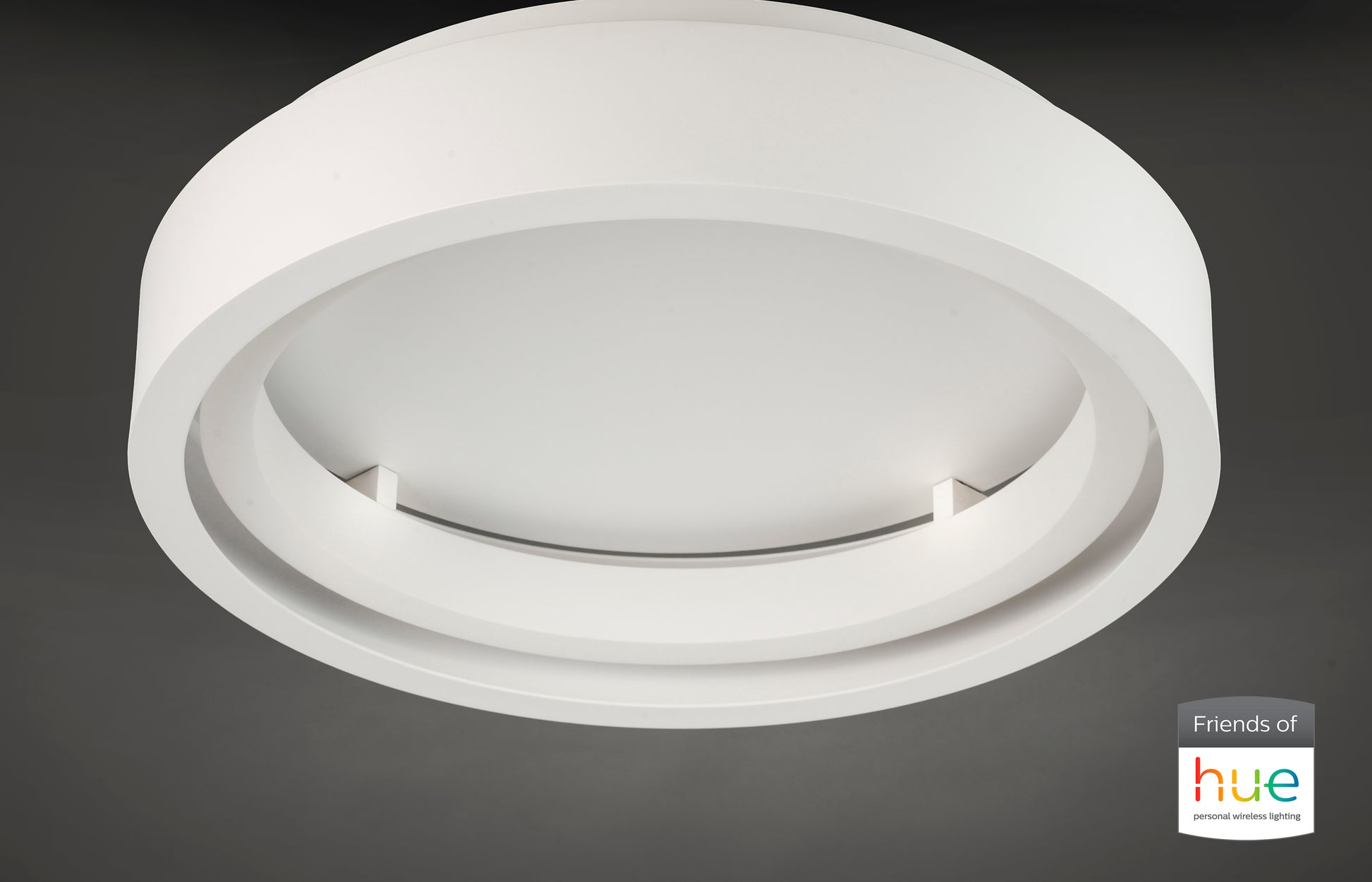 iCorona Friends of Hue LED Flush Mount Matte White by ET2