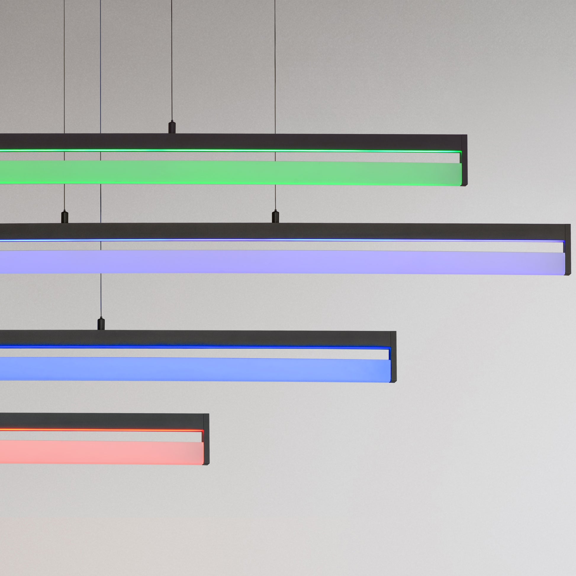 Crossbar 48" LED Pendant Wiz Color Black by ET2