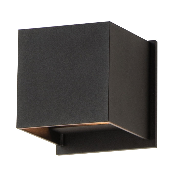 Alumilux: Cube LED Outdoor Wall Sconce Black by ET2