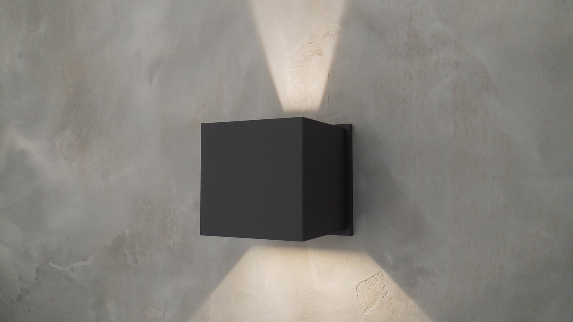 Alumilux: Cube LED Outdoor Wall Sconce Bronze by ET2