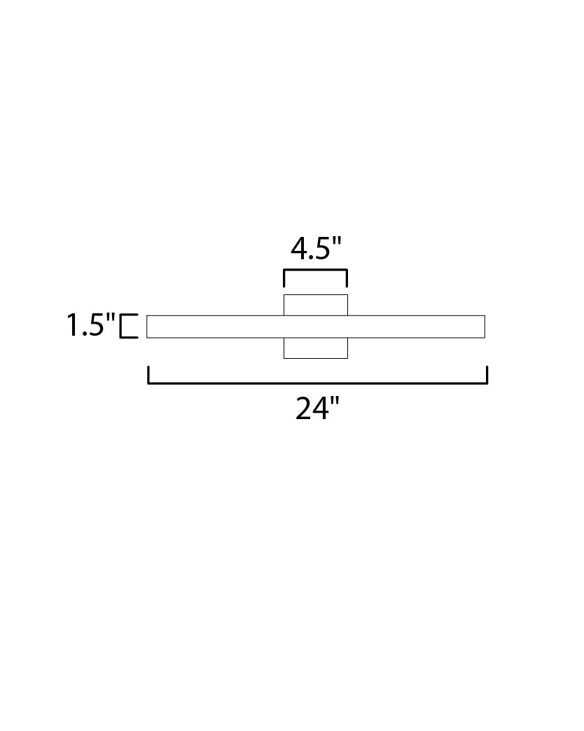 Alumilux: Line 24" LED Outdoor Wall Sconce Bronze by ET2