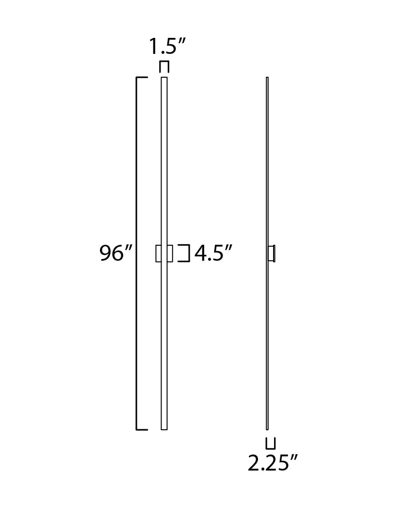 Alumilux: Line 96" LED Outdoor Wall Sconce Bronze by ET2
