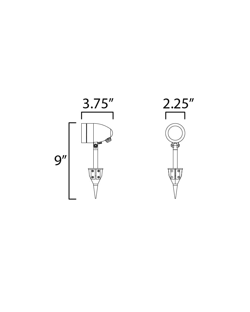 Alumilux Landscape: LED Spot 12V MR16 Black by ET2