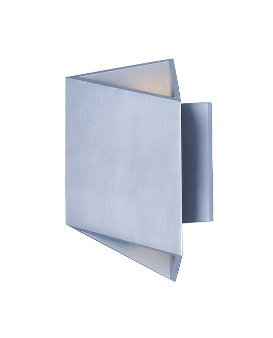 Alumilux: Facet LED Outdoor Wall Sconce Satin Aluminum by ET2