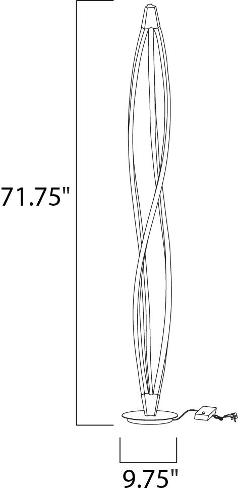 Cyclone LED Floor Lamp Matte White by ET2