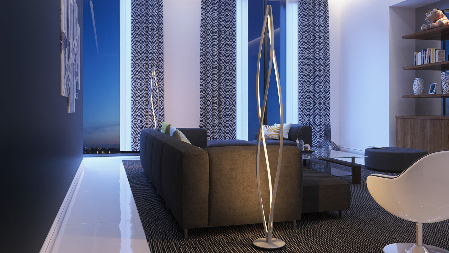 Cyclone LED Floor Lamp Matte White by ET2