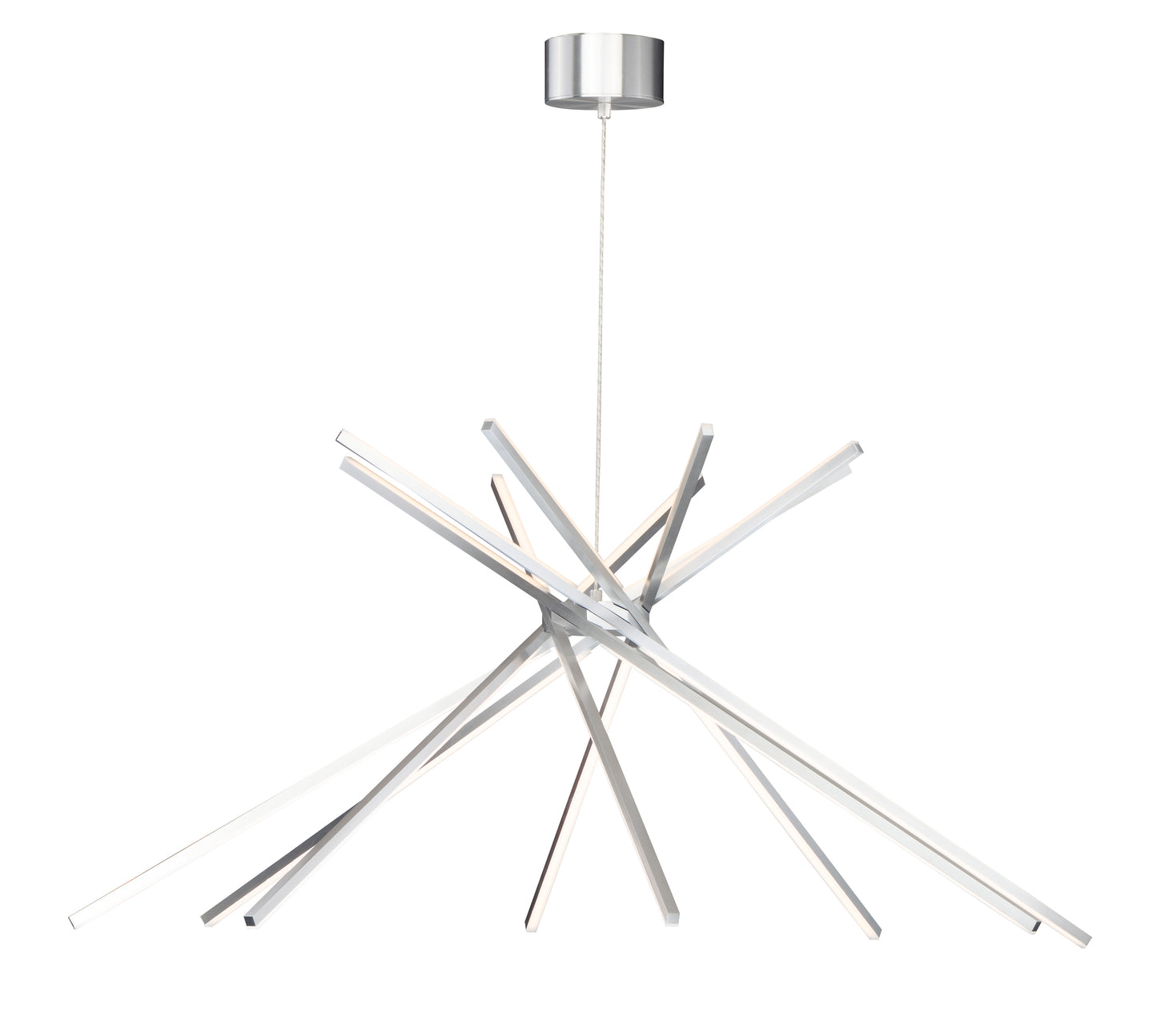 Alumilux: Aster 8-Light LED Pendant Satin Aluminum by ET2