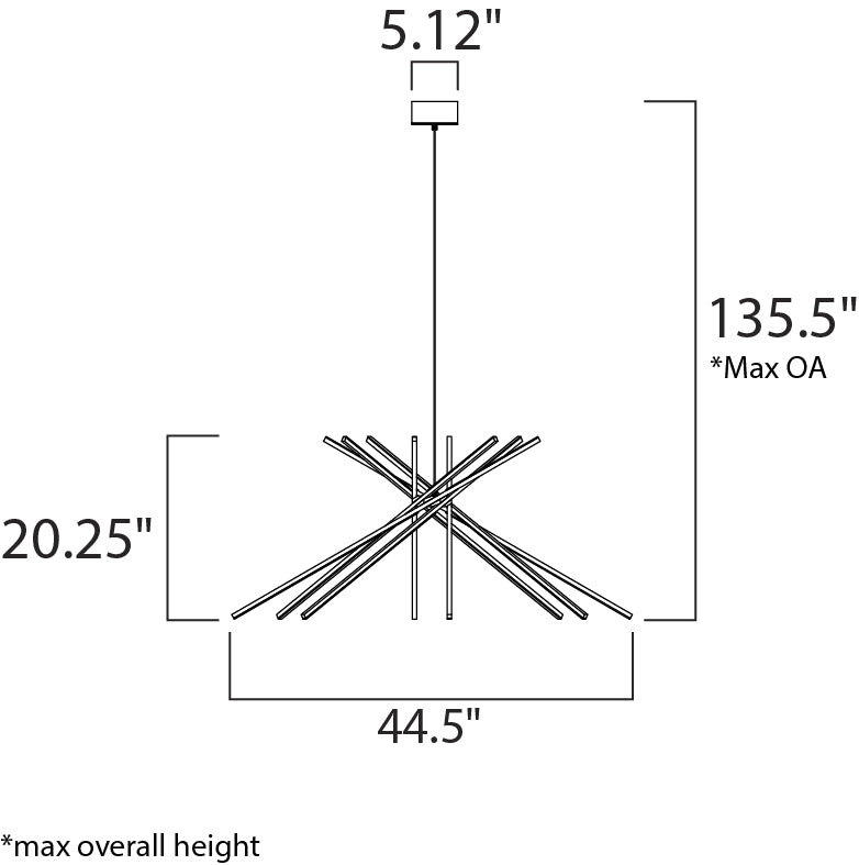 Alumilux: Aster 8-Light LED Pendant Satin Aluminum by ET2