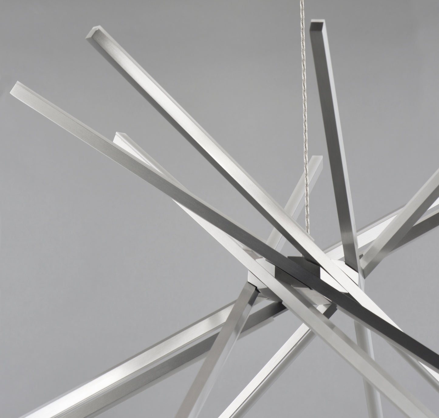 Alumilux: Aster 8-Light LED Pendant Satin Aluminum by ET2