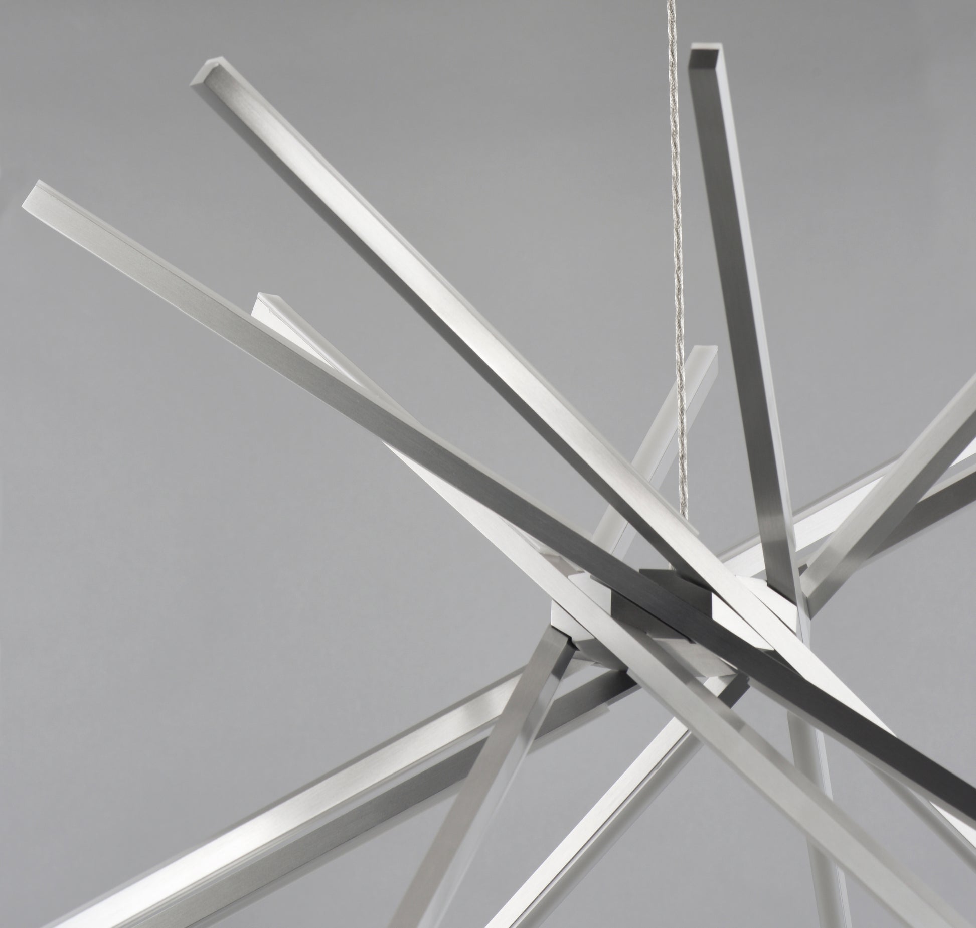Alumilux: Aster 8-Light LED Pendant Satin Aluminum by ET2