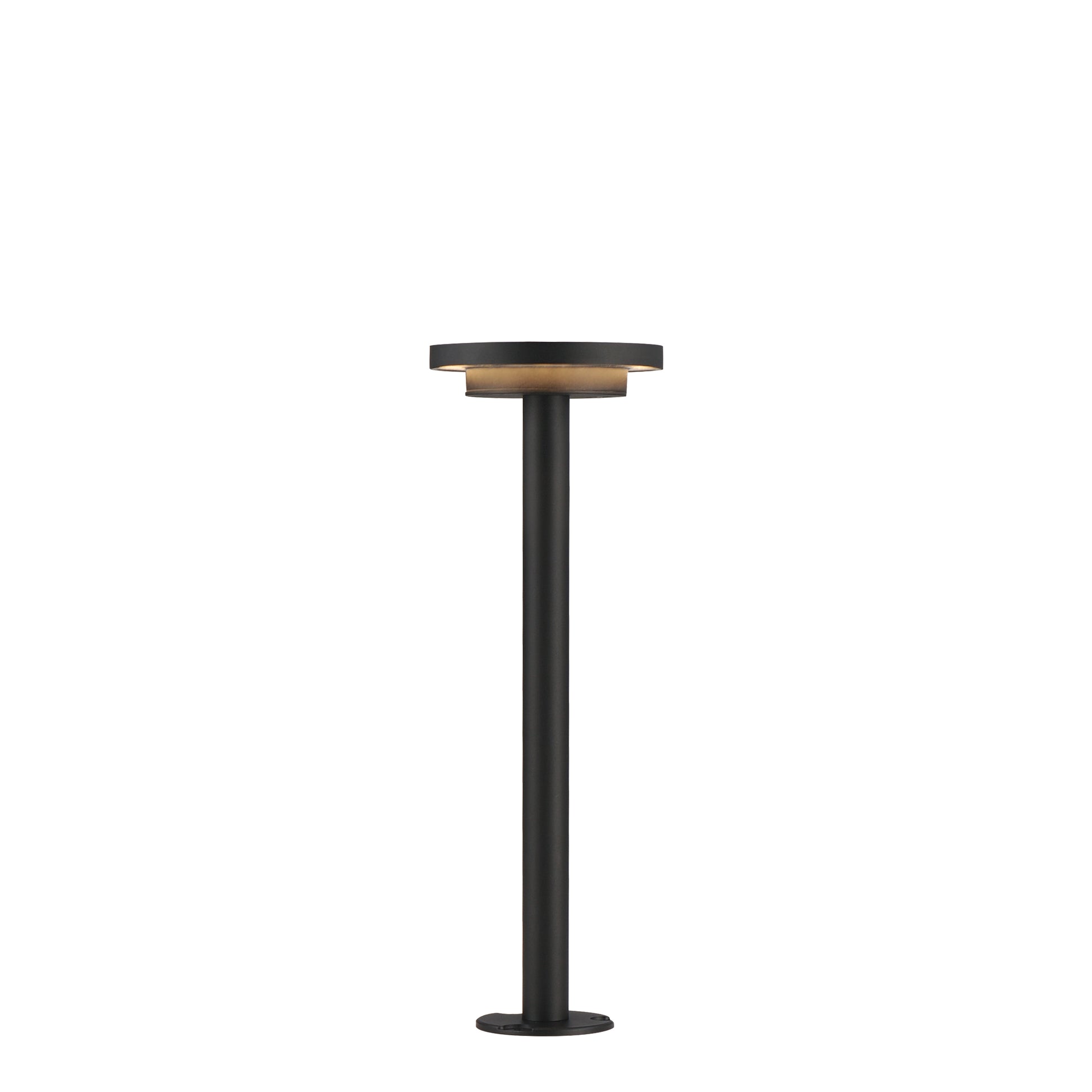 Alumilux: Bollard Dish Light with 16" Pole Black by ET2