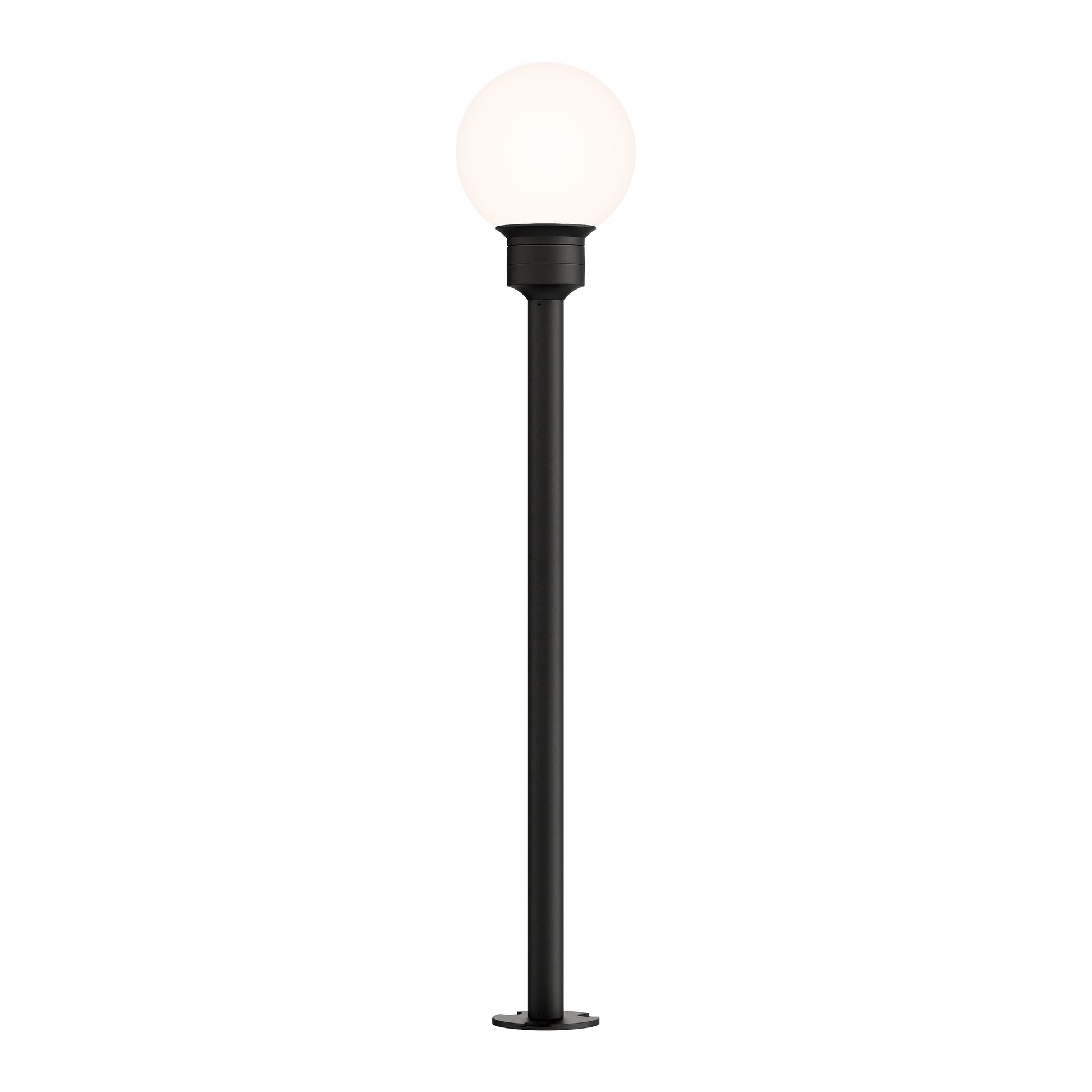 Alumilux: Bollard Globe Light with 24" Pole Black by ET2