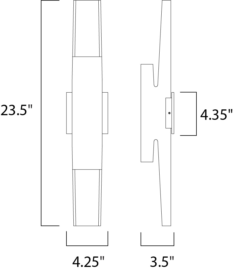 Alumilux: Runway LED Outdoor Wall Sconce White by ET2