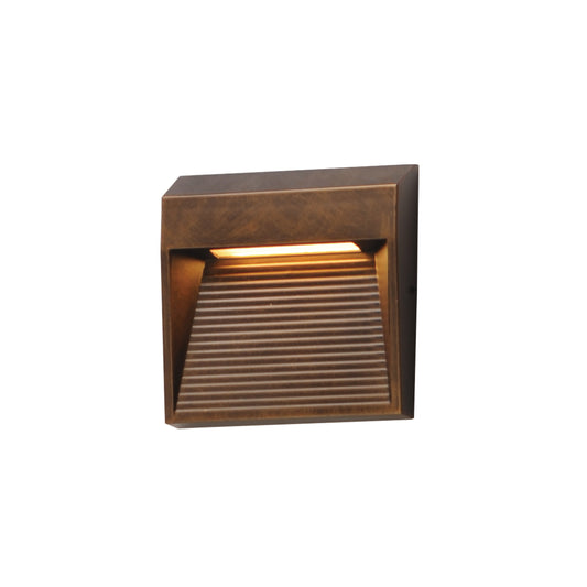 Steppes Small LED Outdoor Wall Sconce Antique Bronze by ET2