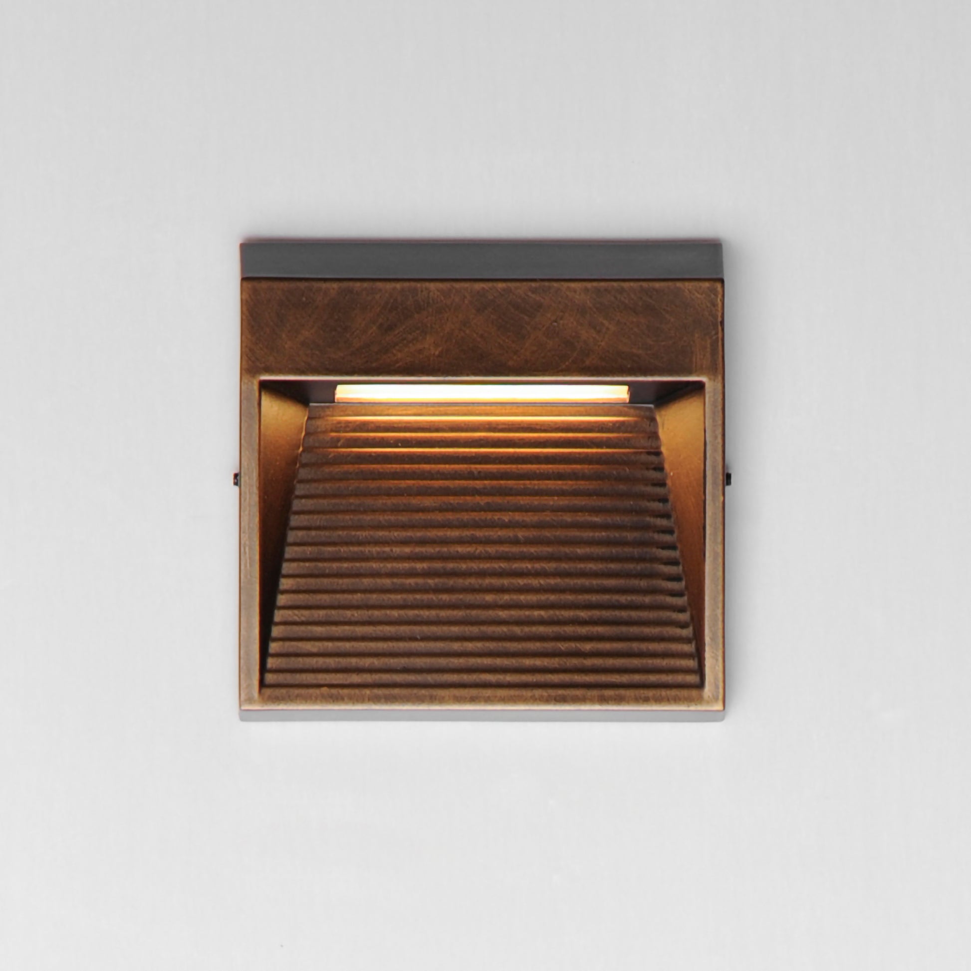 Steppes Small LED Outdoor Wall Sconce Antique Bronze by ET2