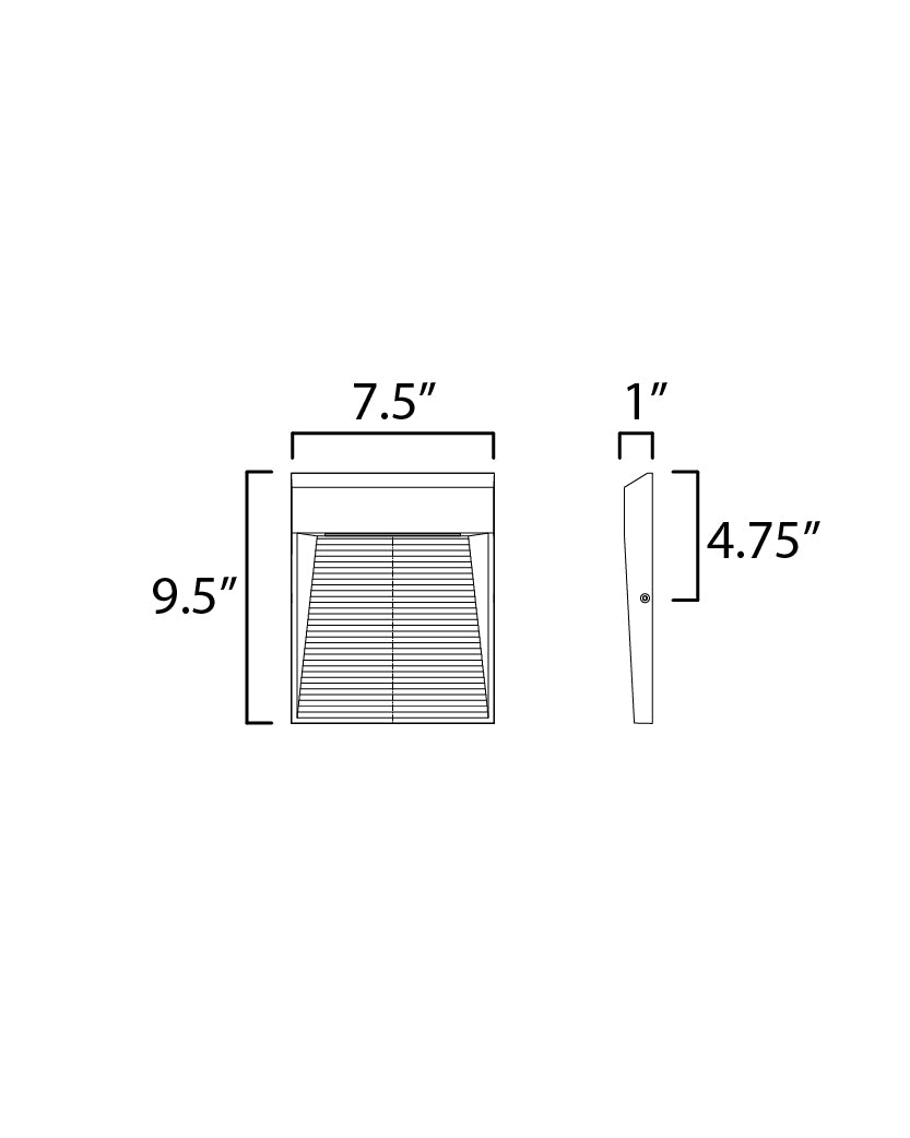 Steppes LED Outdoor Sconce Black by ET2
