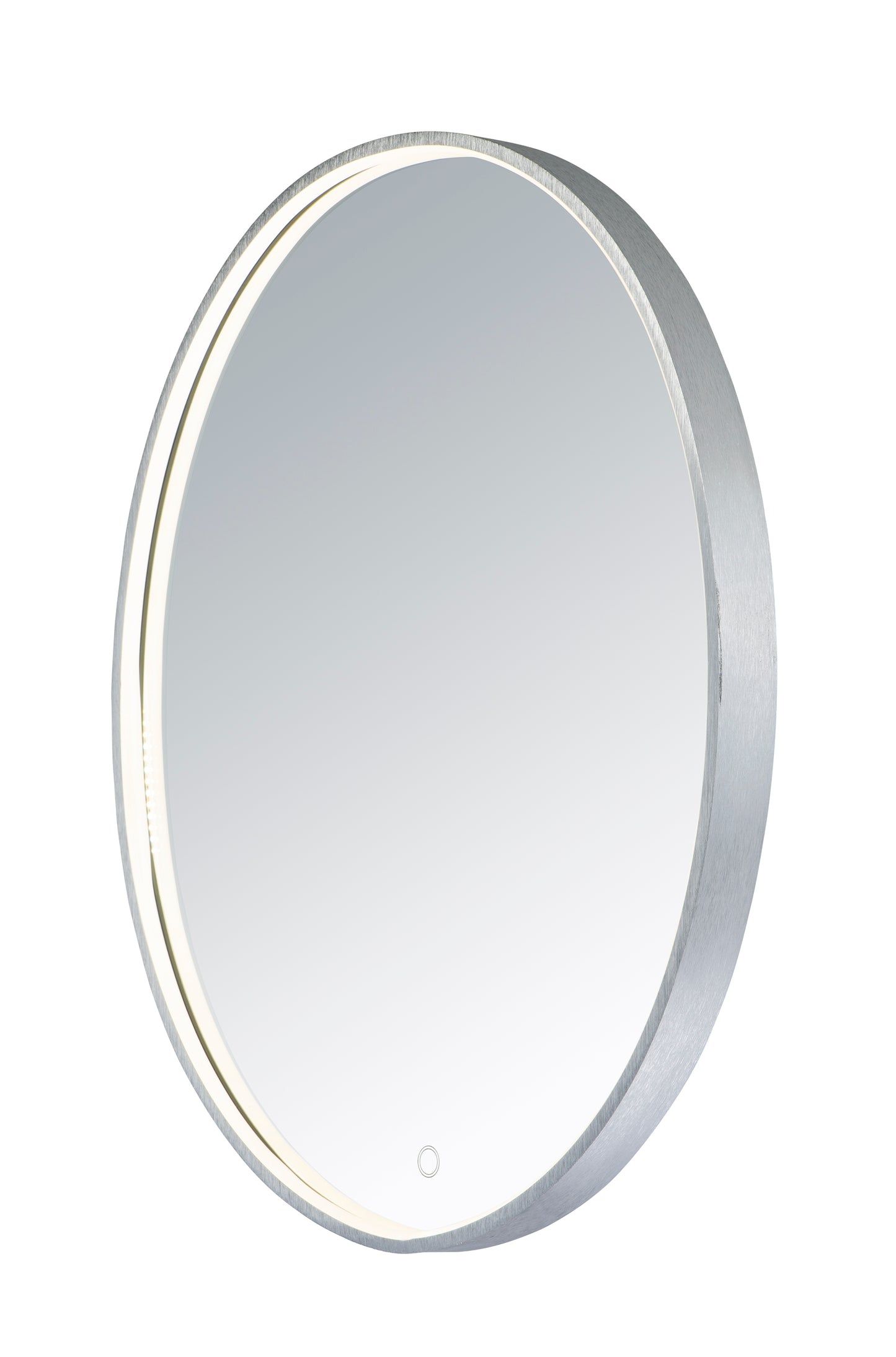 24" x 30" Oval LED Mirror Brushed Aluminum by ET2