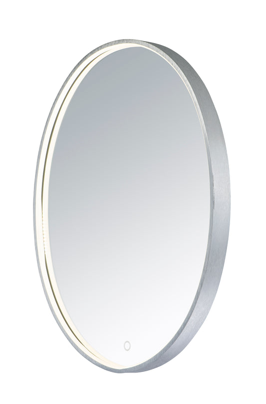24" x 30" Oval LED Mirror Brushed Aluminum by ET2
