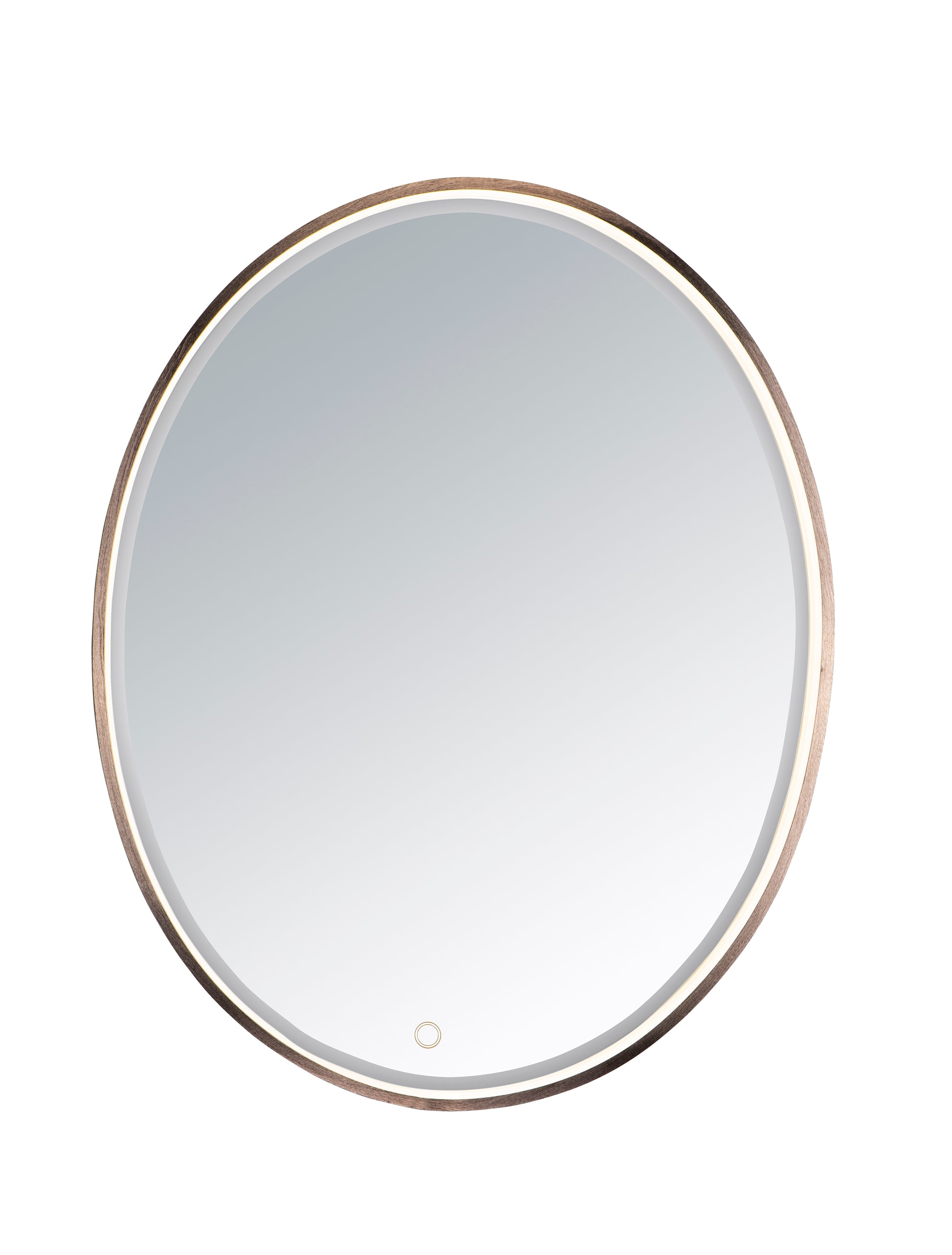 24" x 30" Oval LED Mirror Anodized Bronze by ET2