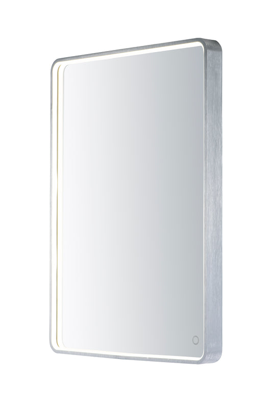24" x 31.5" Rectangular LED Mirror Brushed Aluminum by ET2
