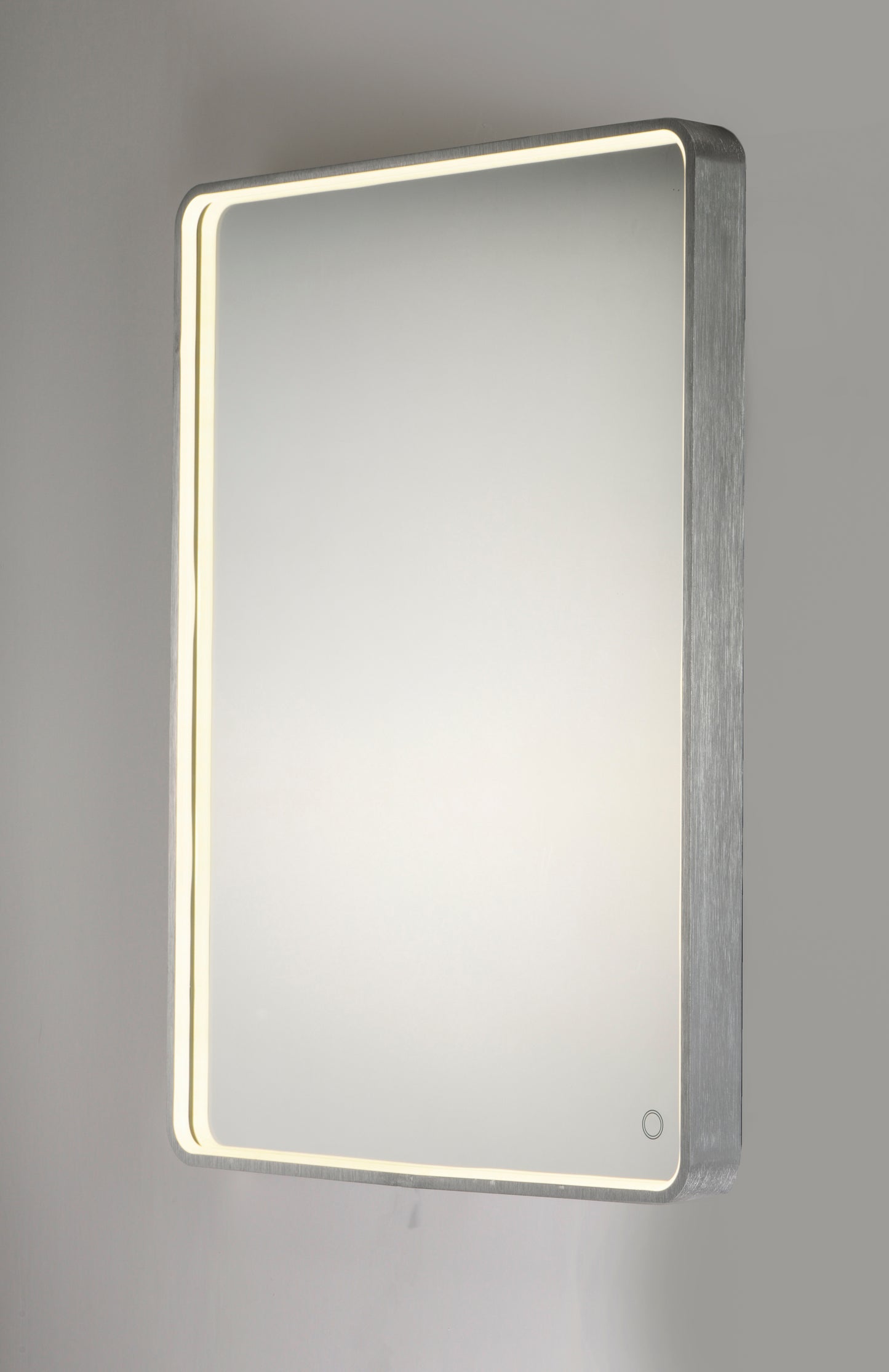 24" x 31.5" Rectangular LED Mirror Brushed Aluminum by ET2