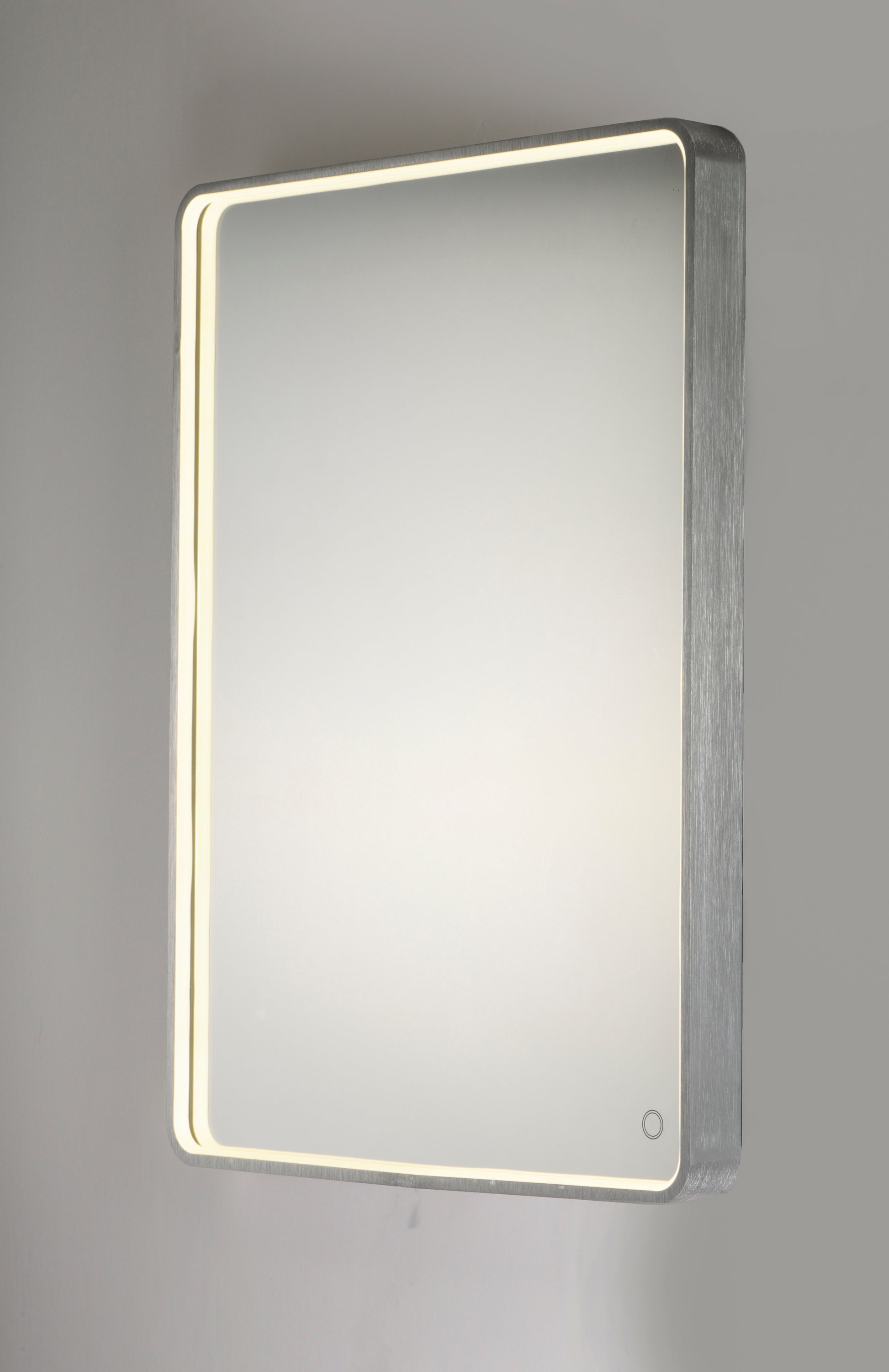 24" x 31.5" Rectangular LED Mirror Brushed Aluminum by ET2