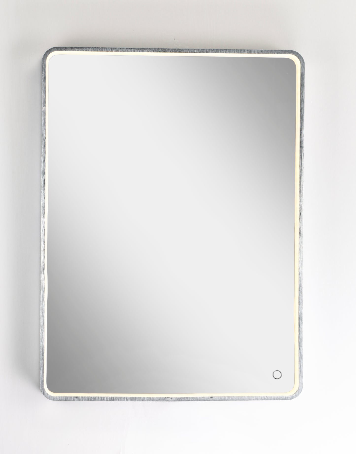 24" x 31.5" Rectangular LED Mirror Brushed Aluminum by ET2
