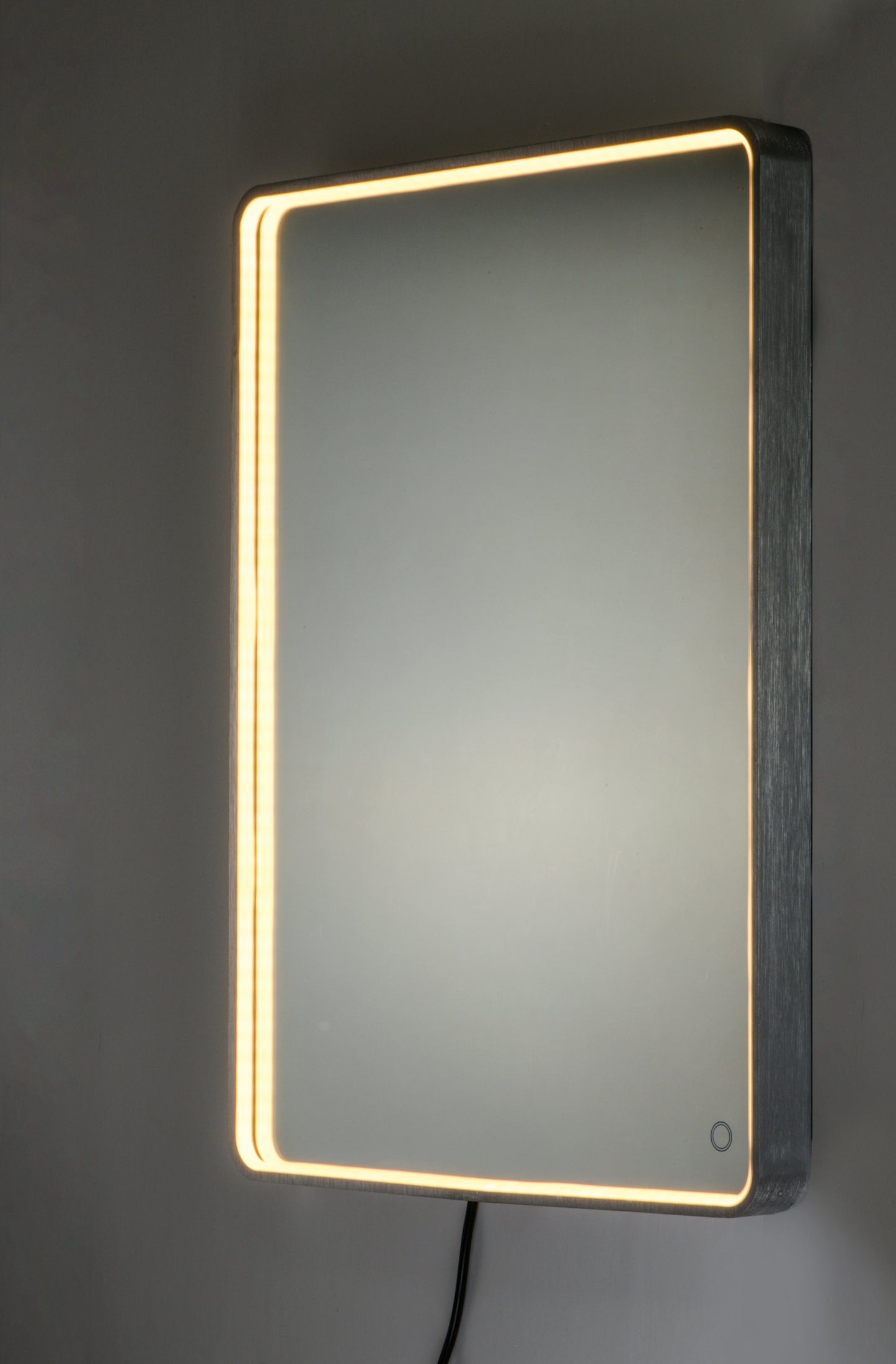 24" x 31.5" Rectangular LED Mirror Brushed Aluminum by ET2